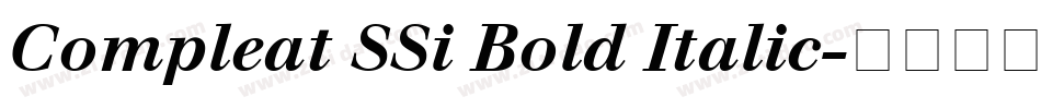 Compleat SSi Bold Italic字体转换